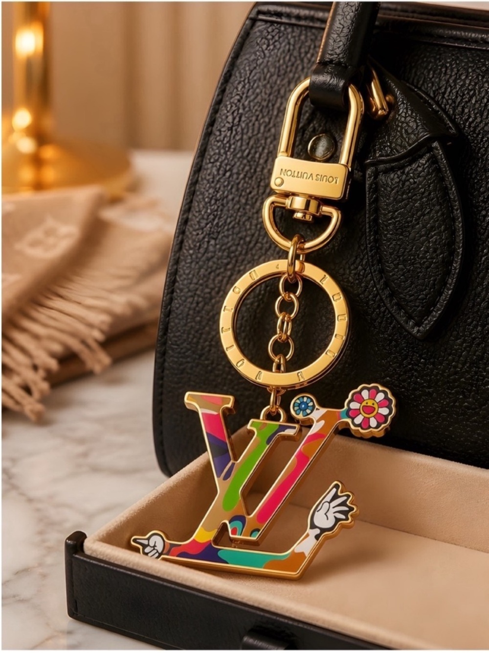 Louis Vuitton Multicolor LV Charm Keychain - Picture 2 of 5